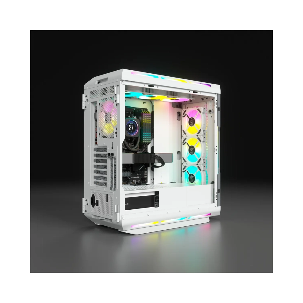 corsair icue 5000t rgb midi tower pc white atx eatx micro atx gaming multi