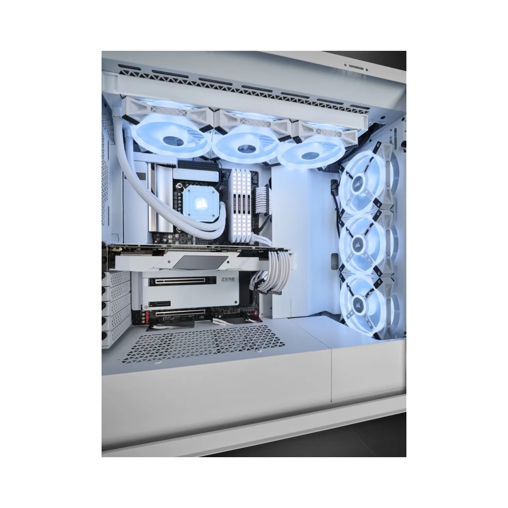corsair 5000x rgb ql edition midi tower pc white atx gaming multi