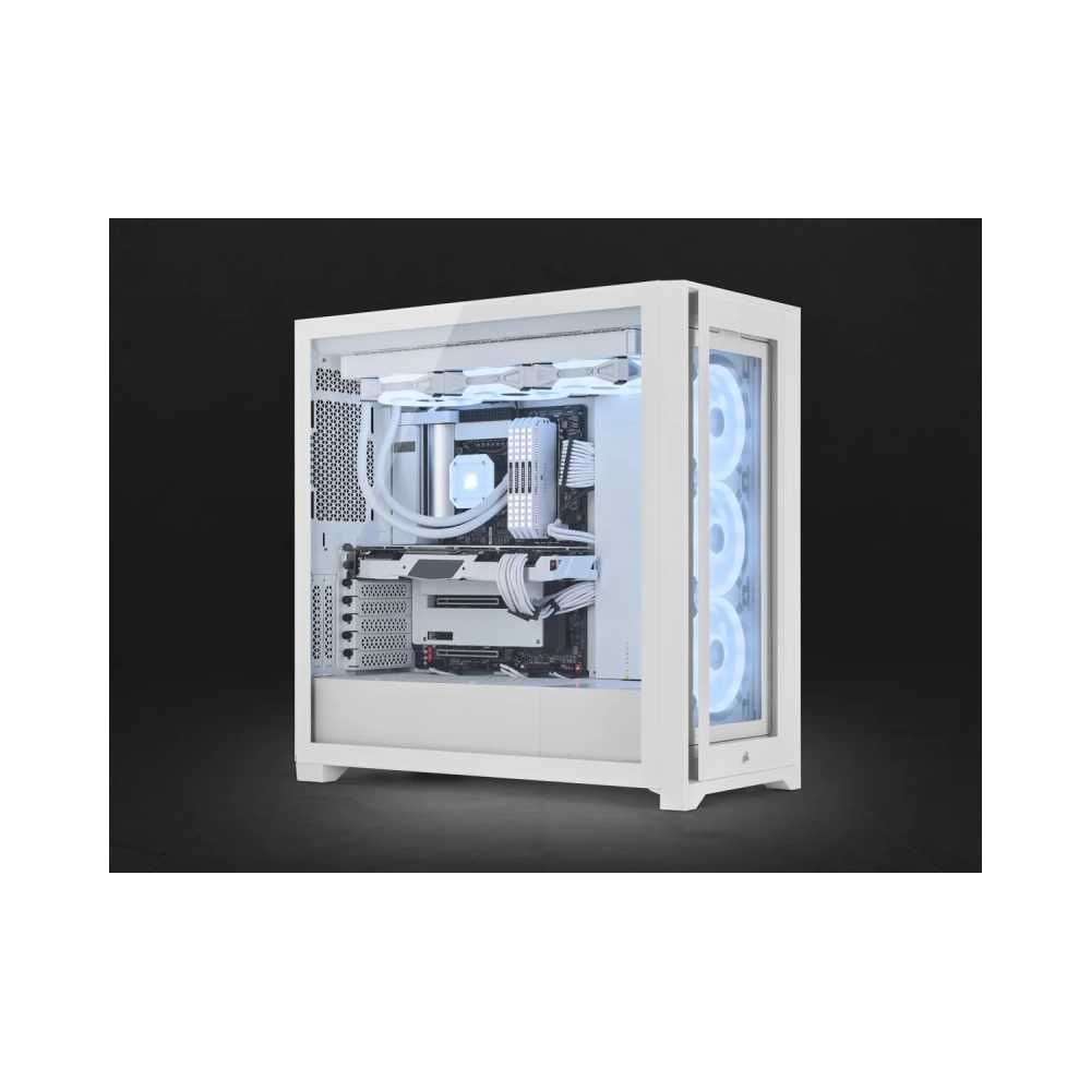 corsair 5000x rgb ql edition midi tower pc white atx gaming multi