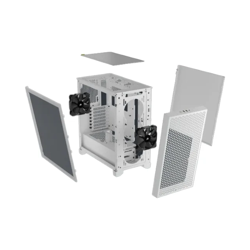 corsair cc 9011252 ww midi tower pc white atx gaming 22 cm