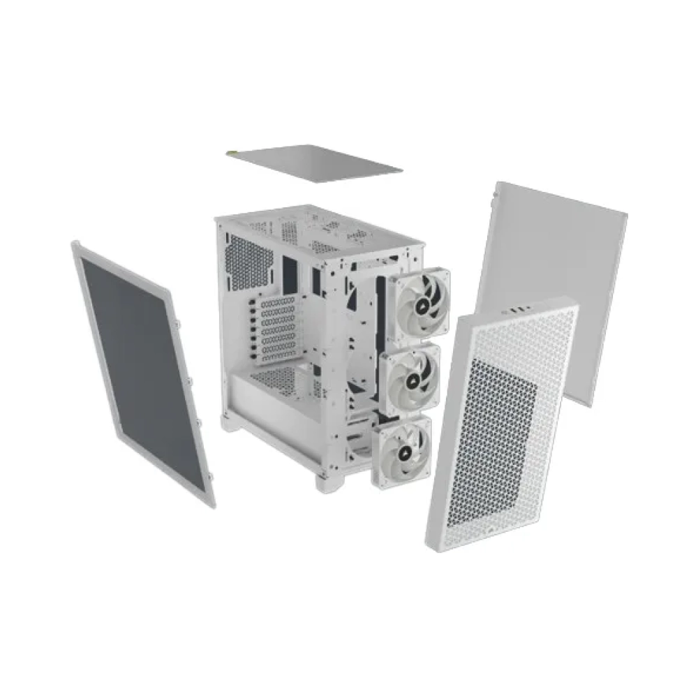 corsair cc 9011256 ww midi tower pc white atx gaming multi