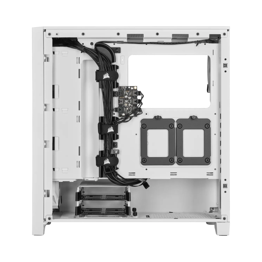 corsair icue 4000d rgb midi tower pc white atx tempered glass 17 cm