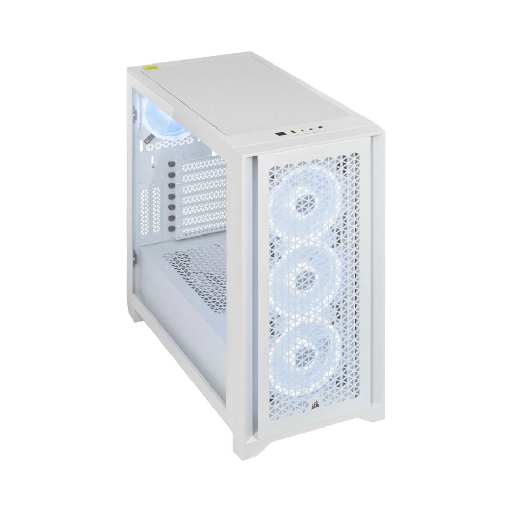 corsair icue 4000d rgb midi tower pc white atx tempered glass 17 cm