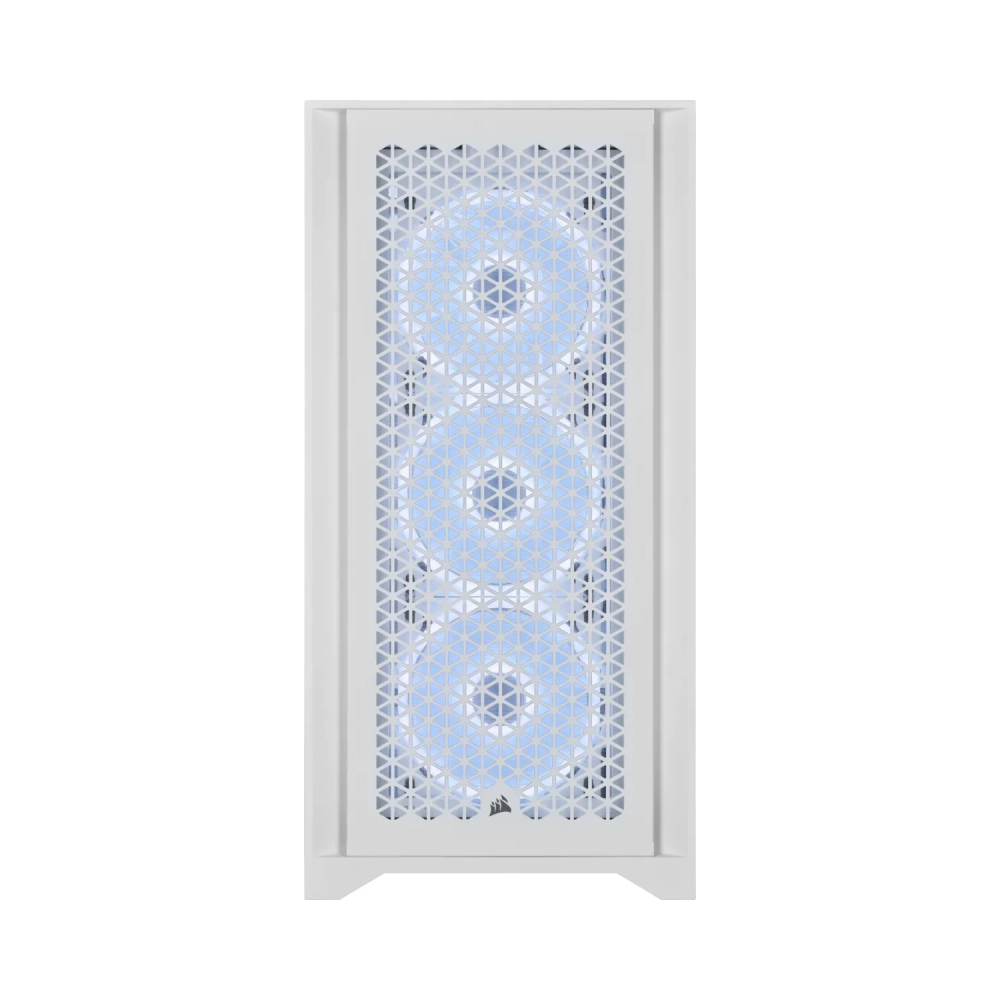 corsair icue 4000d rgb midi tower pc white atx tempered glass 17 cm