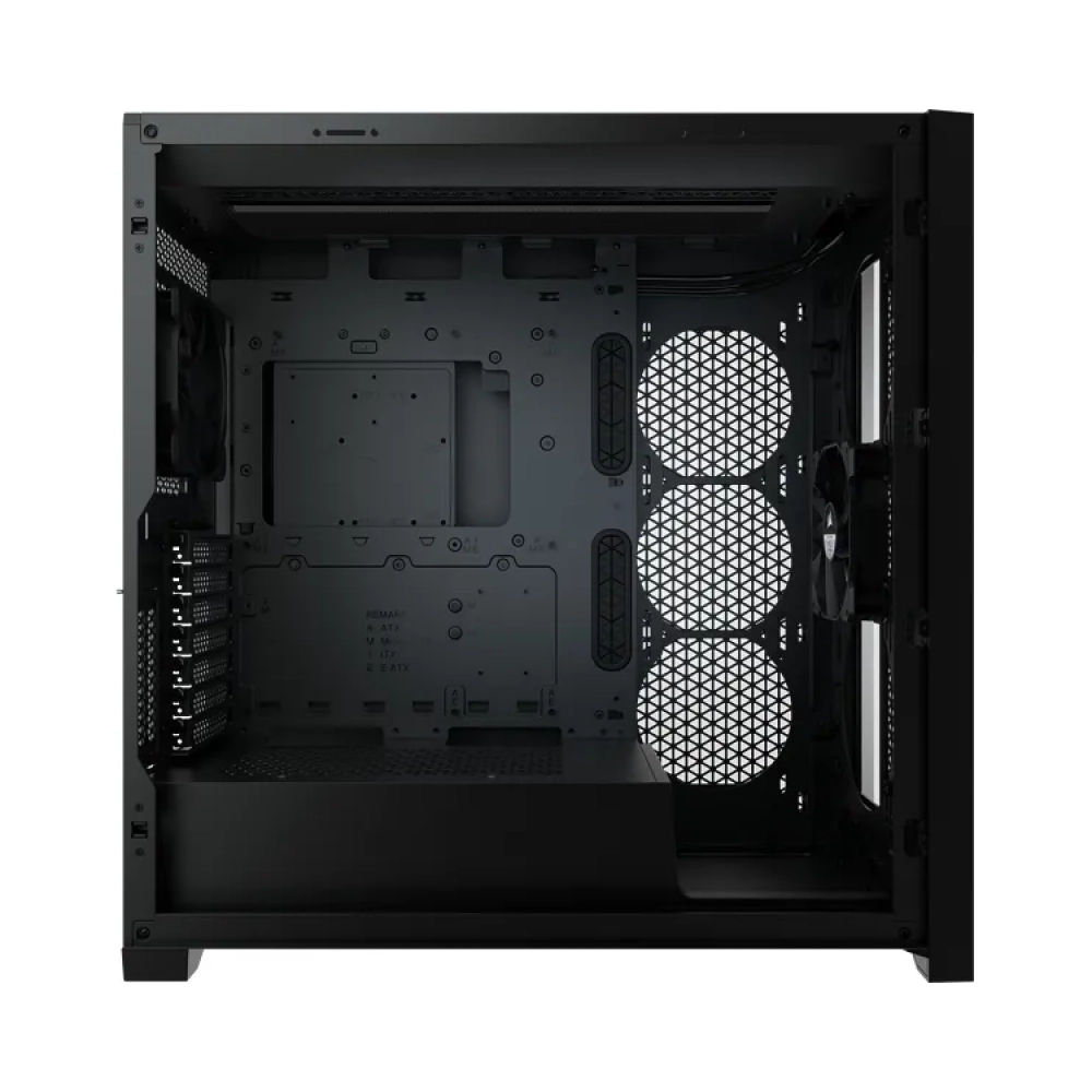 corsair 5000d airflow midi tower pc plastic steel tempered glass black atxeatxitx gaming