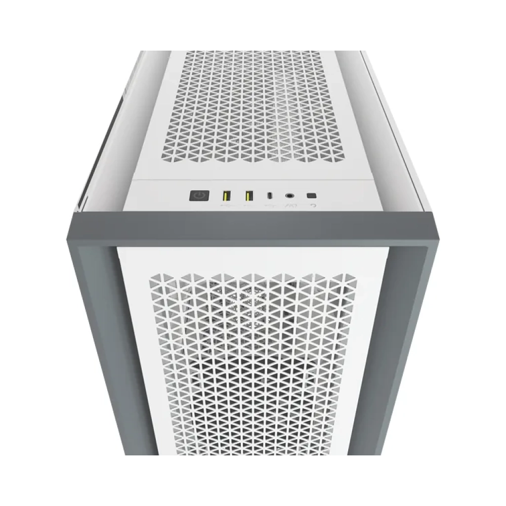 corsair 5000d airflow midi tower pc plastic steel tempered glass white gaming 17 cm