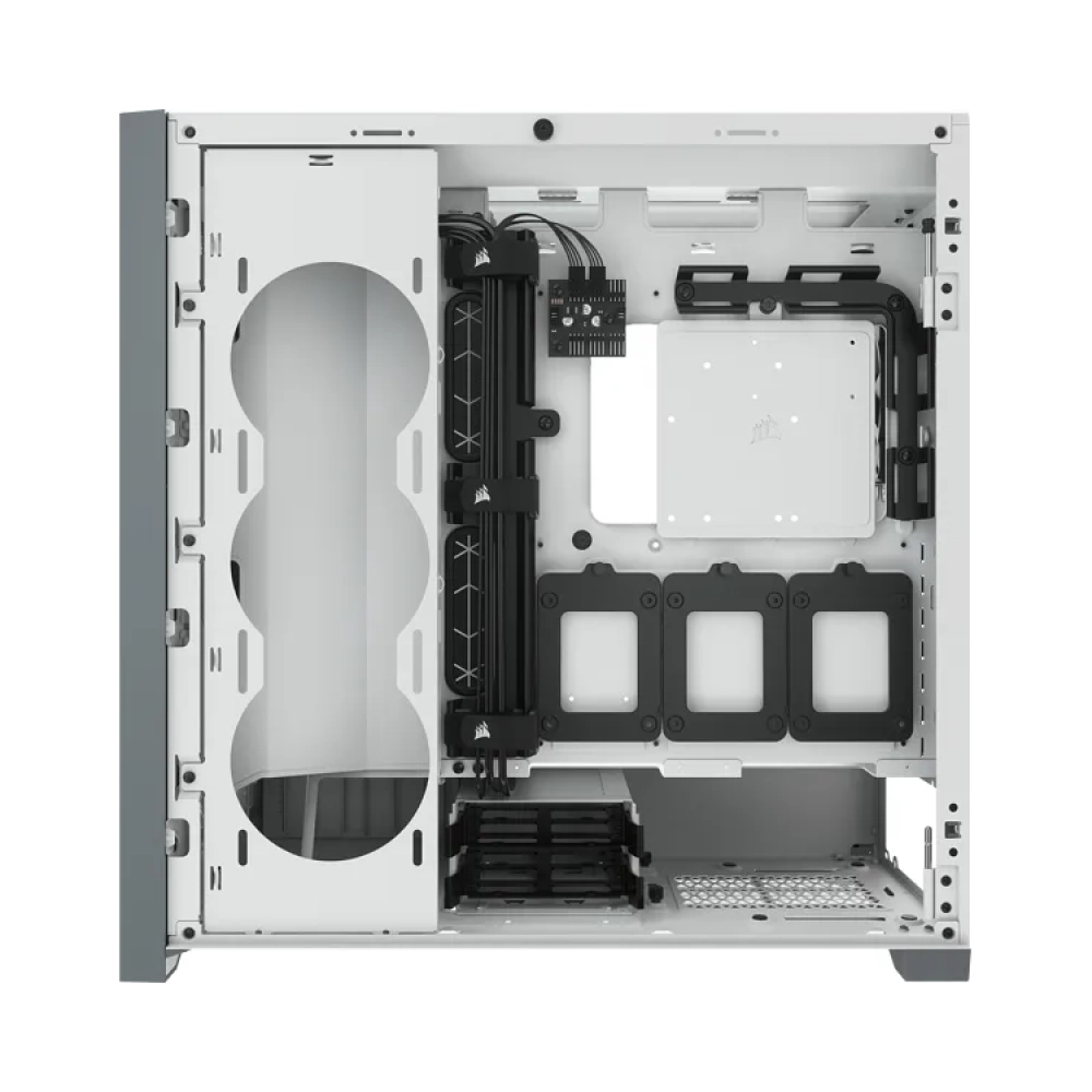 corsair 5000d airflow midi tower pc plastic steel tempered glass white gaming 17 cm