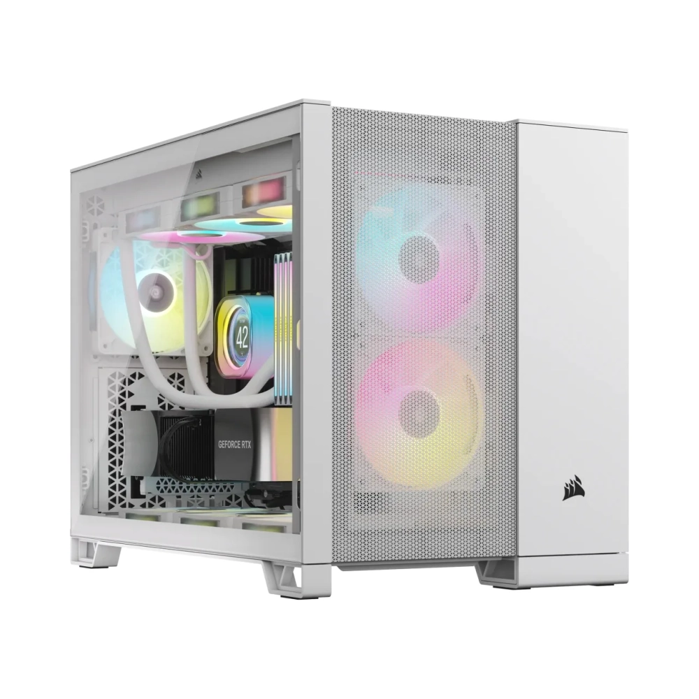 corsair 2500d airflow midi tower pc white atx 18 cm 40 cm
