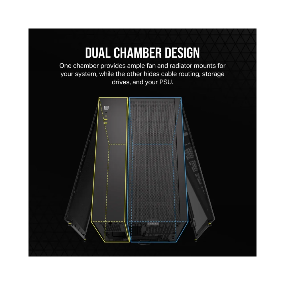 corsair 2500x midi tower pc black atx 18 cm 40 cm