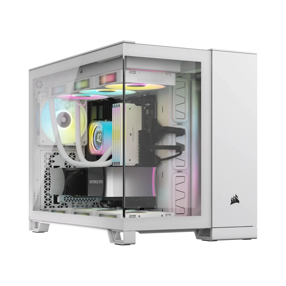 corsair 2500x midi tower pc white atx 18 cm 40 cm
