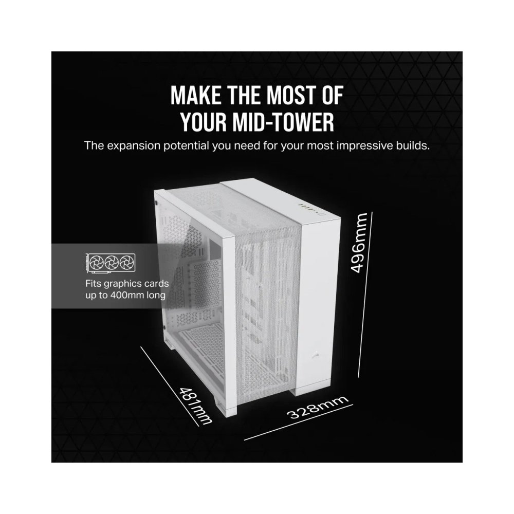 corsair 6500d airflow midi tower pc white atx 19 cm 40 cm