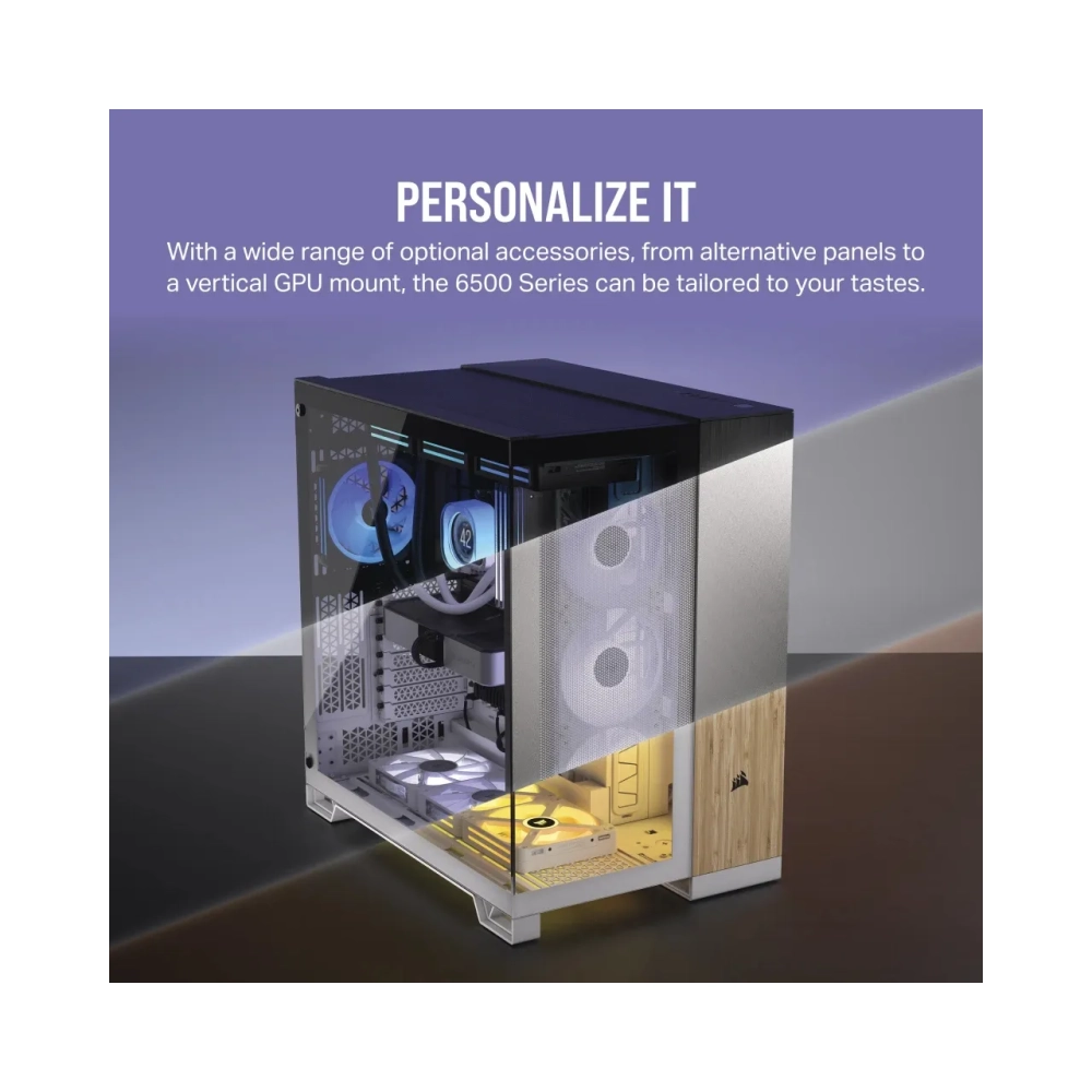 corsair 6500d airflow midi tower pc white atx 19 cm 40 cm