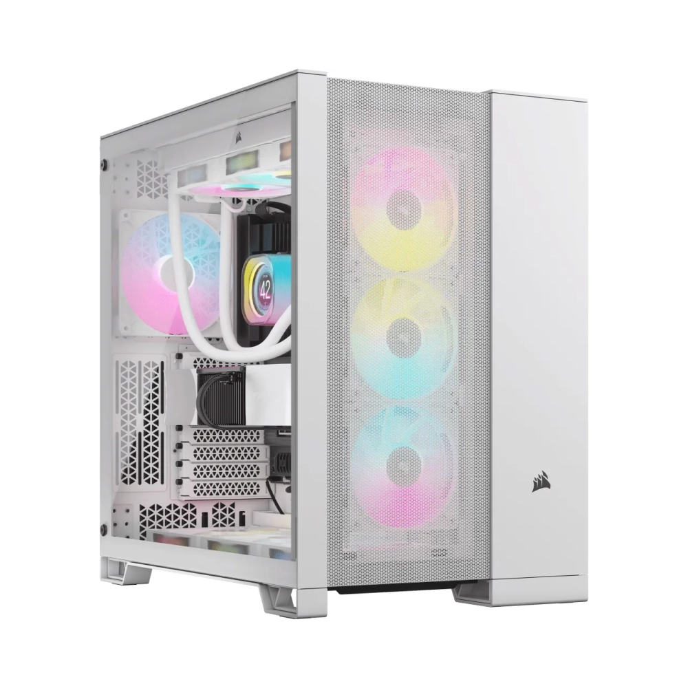 corsair 6500d airflow midi tower pc white atx 19 cm 40 cm