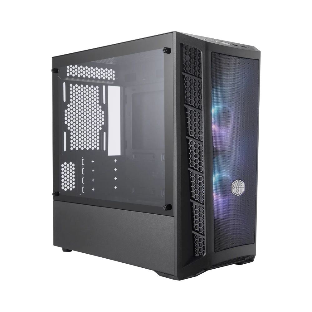 cooler master masterbox mb311l argb mini tower pc meshplastictempered glass black micro atxmini itx 22 cm
