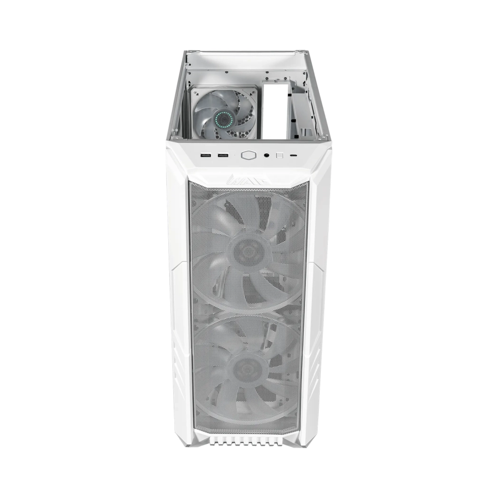 cooler master haf 500 midi tower pc white atx micro atx ssi ceb itx eatx mesh tempered glass plastic steel multi