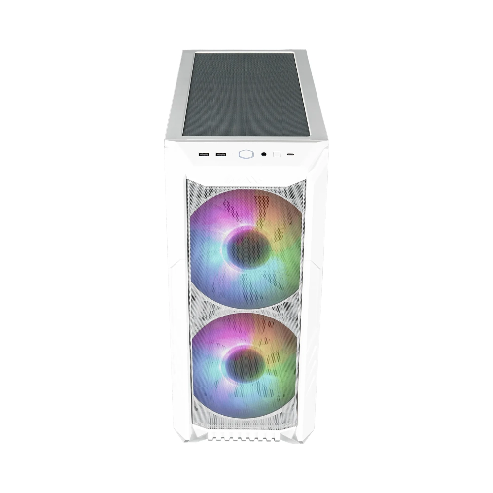 cooler master haf 500 midi tower pc white atx micro atx ssi ceb itx eatx mesh tempered glass plastic steel multi