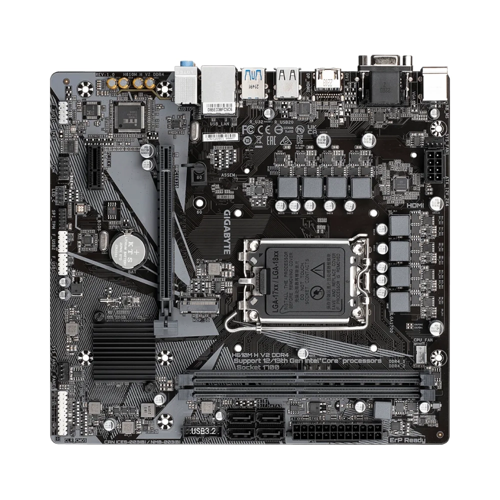 gigabyte h610m h v2 ddr4 intel lga 1700 intel celeron intel core i3 intel core i5 intel core i7 intel core i9 ddr4 sdram 64 gb dimm