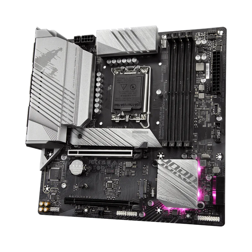gigabyte b760m aorus elite ax motherboard supports intel core 14th gen cpus 1211 phases digital vrm up to 7800mhz ddr5 oc 2xpcie 40 m2 wi fi 6e 25gbe lan usb 32 gen 2 intel lga 1700 intel celeron intel core i3 intel core i5 intel core i7 intel core i9 lga 1700 192 gb ddr5 sdram