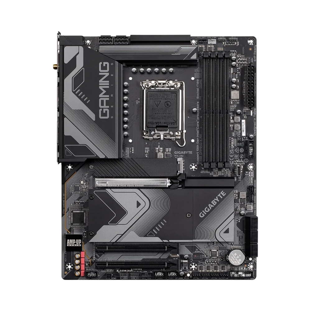 gigabyte z790 gaming x ax motherboard supports intel core 14th cpus 1612 phases digital vrm up to 7600mhz ddr5 4xpcie 40 m2 wi fi 6e 25gbe lan usb 32 gen 2 intel lga 1700 intel celeron intel core i3 intel core i5 intel core i7 intel core i9 lga 1700 192 gb ddr5 sdram