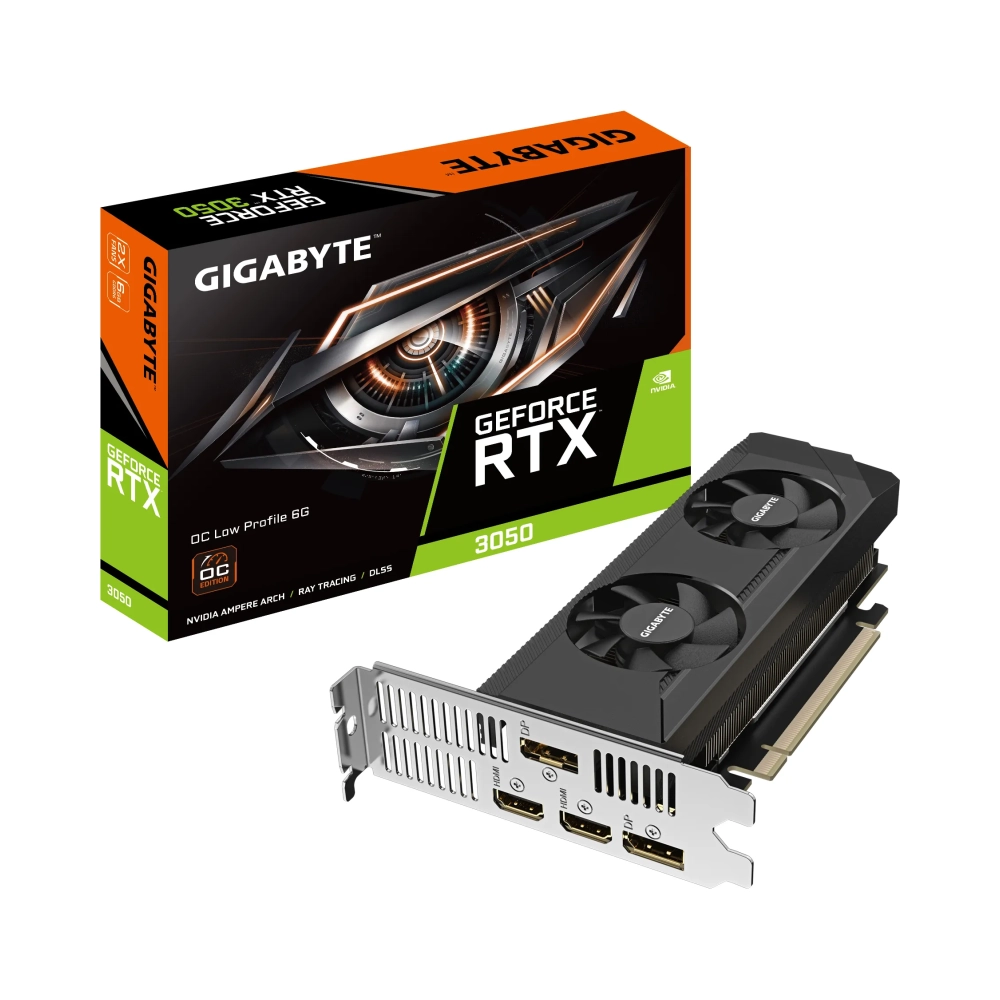 gigabyte geforce rtx 3050 oc low profile 6g geforce rtx 3050 6 gb gddr6 96 bit 7680 x 4320 pixels pci express 40