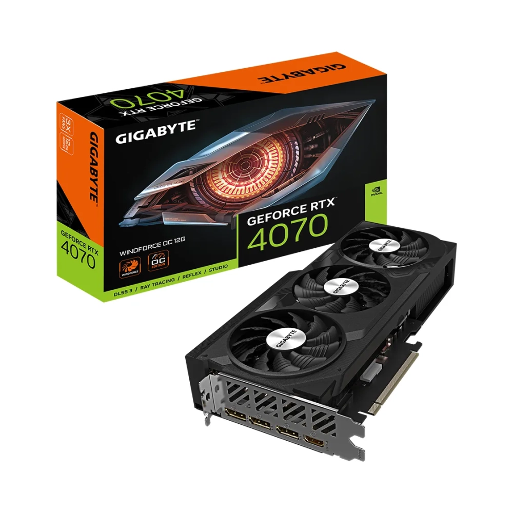gigabyte gv n4070wf3oc 12gd geforce rtx 4070 12 gb gddr6x 192 bit 7680 x 4320 pixels pci express 40