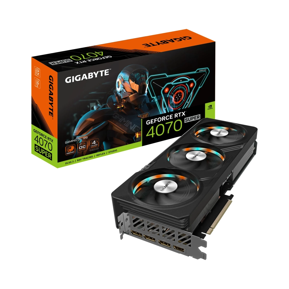 gigabyte gaming geforce rtx 4070 super oc 12g geforce rtx 4070 super 12 gb gddr6x 192 bit 7680 x 4320 pixels pci express 40