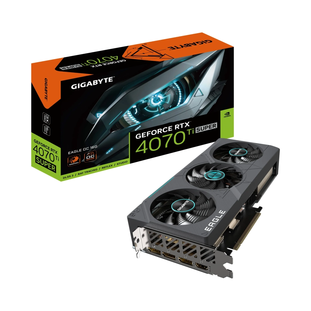 gigabyte eagle geforce rtx 4070 ti super oc 16g geforce rtx 4070 ti super 16 gb gddr6x 256 bit 7680 x 4320 pixels pci express 40