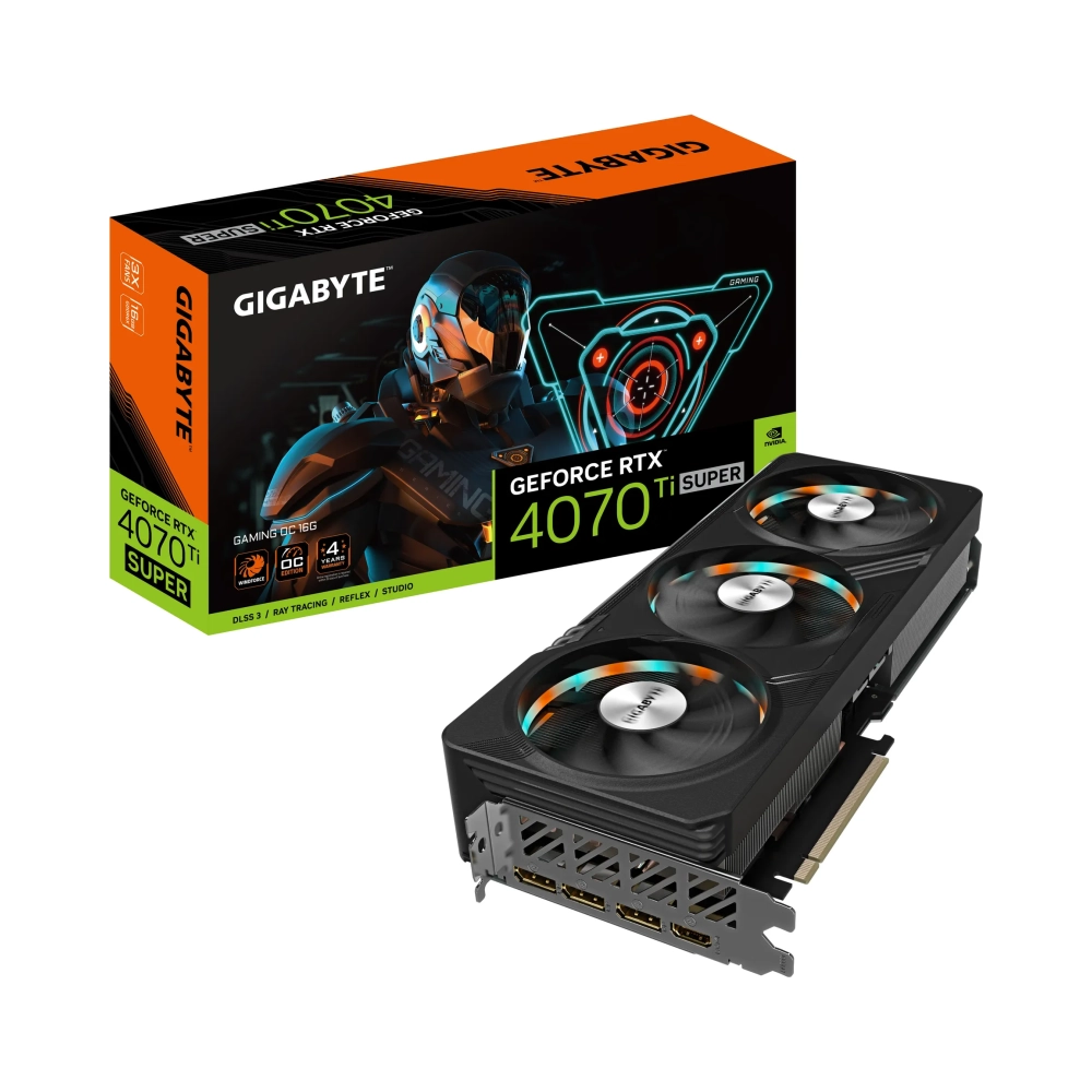 gigabyte gaming geforce rtx 4070 ti super oc 16g geforce rtx 4070 ti super 16 gb gddr6x 256 bit 7680 x 4320 pixels pci express 40