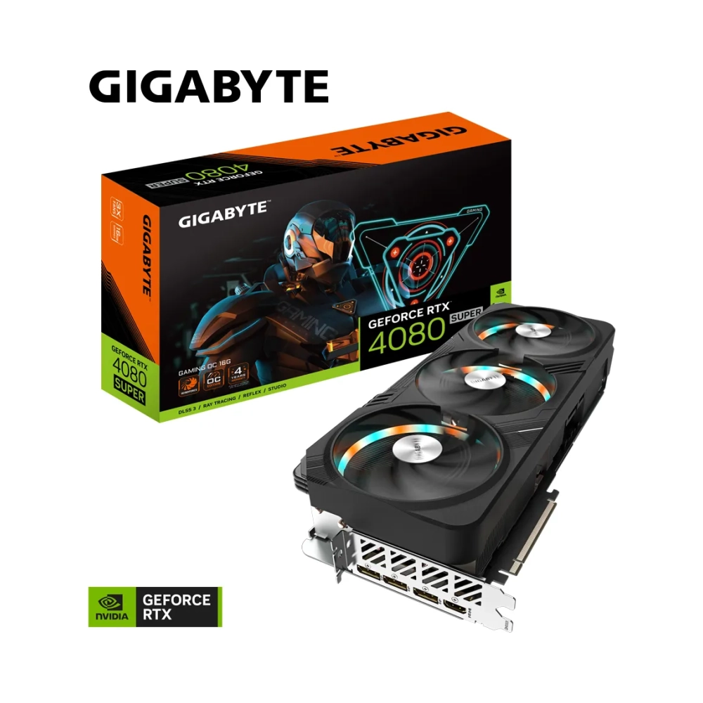 gigabyte gaming geforce rtx 4080 super oc 16g geforce rtx 4080 super 16 gb gddr6x 256 bit 7680 x 4320 pixels pci express 40