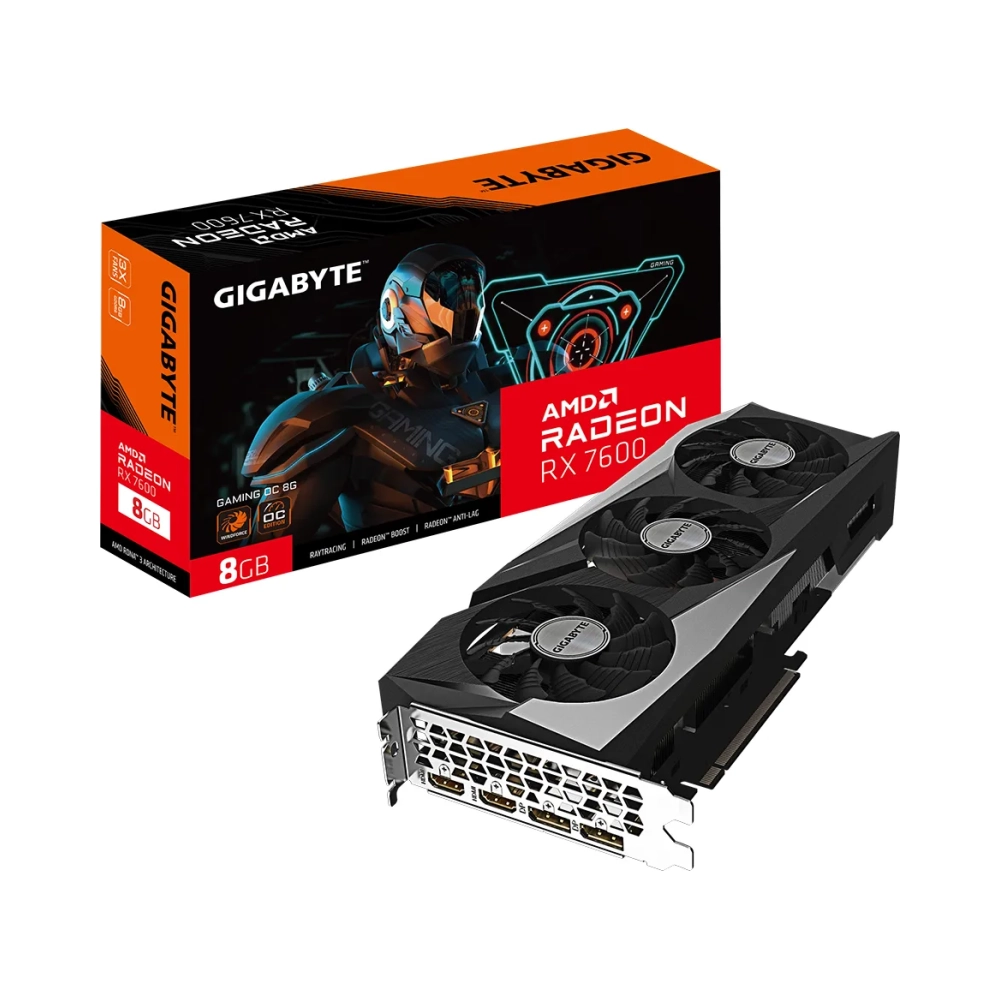gigabyte radeon rx 7600 gaming oc 8g radeon rx 7600 8 gb gddr6 128 bit 7680 x 4320 pixels pci express 40