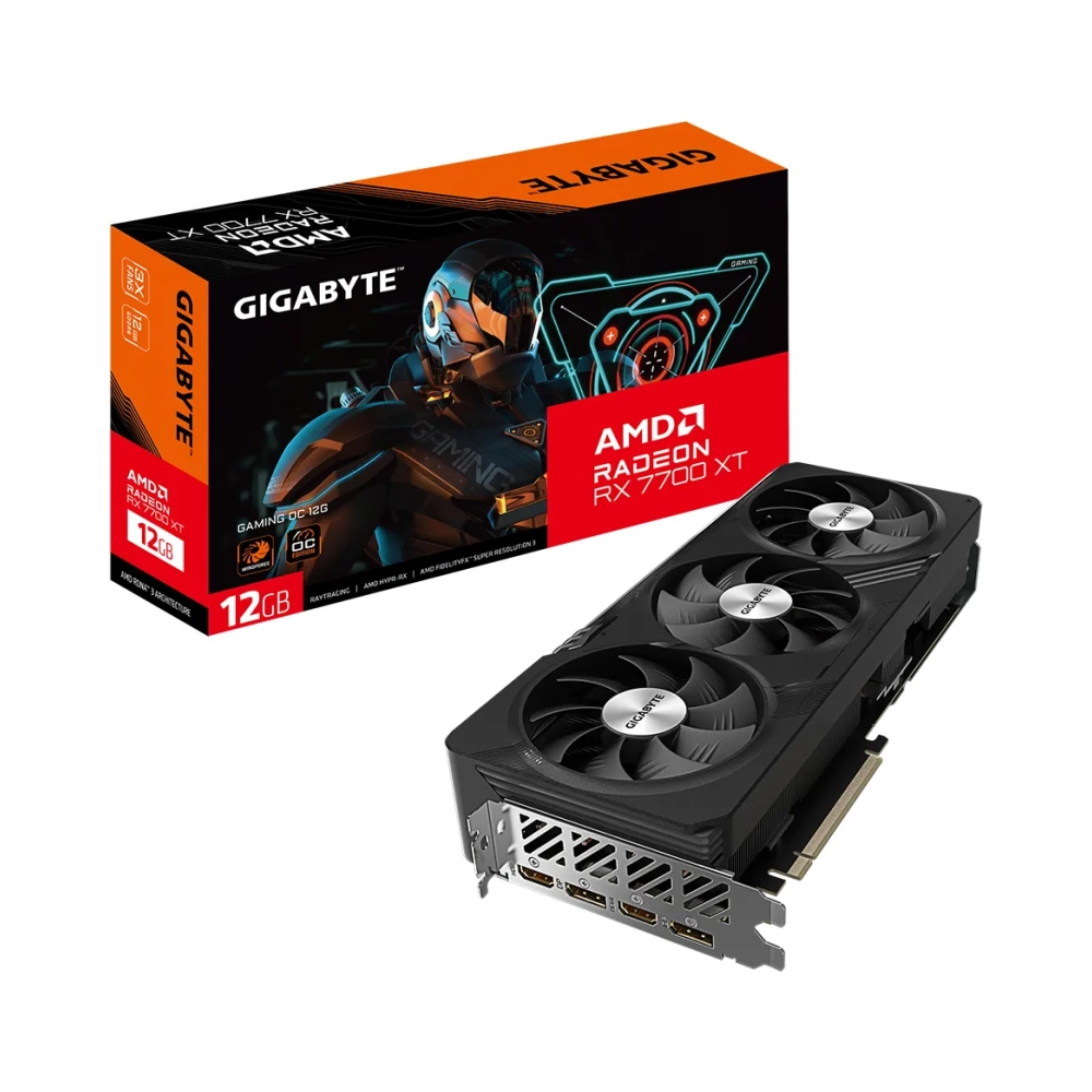 gigabyte gaming radeon rx 7700 xt oc 12g radeon rx 7700 xt 12 gb gddr6 192 bit 7680 x 4320 pixels pci express 40