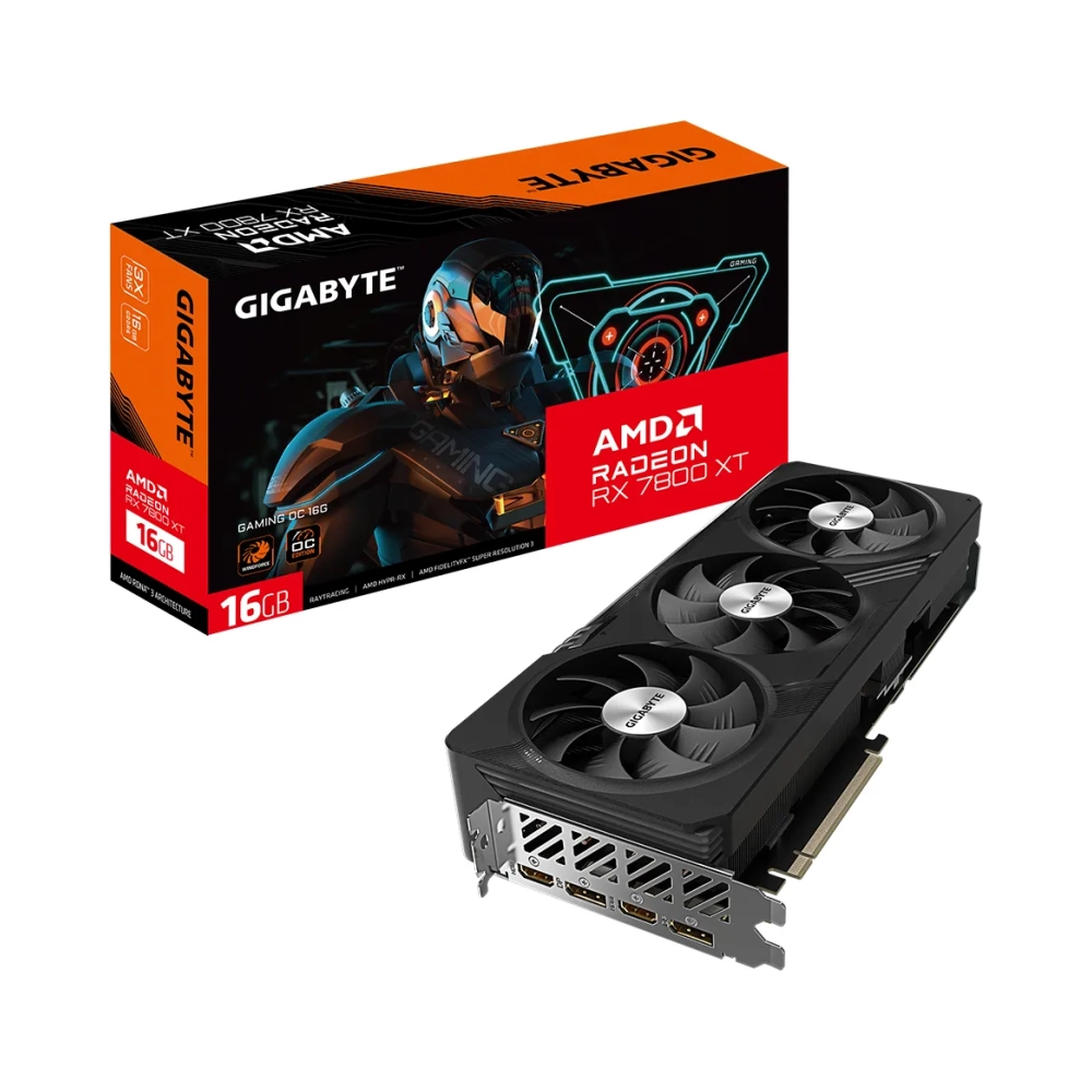 gigabyte radeon rx 7800 xt gaming oc radeon rx 7800 xt 16 gb gddr6 256 bit 7680 x 4320 pixels pci express 40
