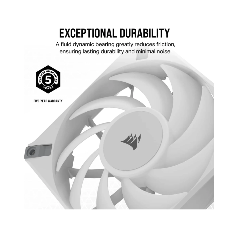 corsair icue af120 rgb elite 120 mm pwm fan white fan 12 cm 6557 cfm white