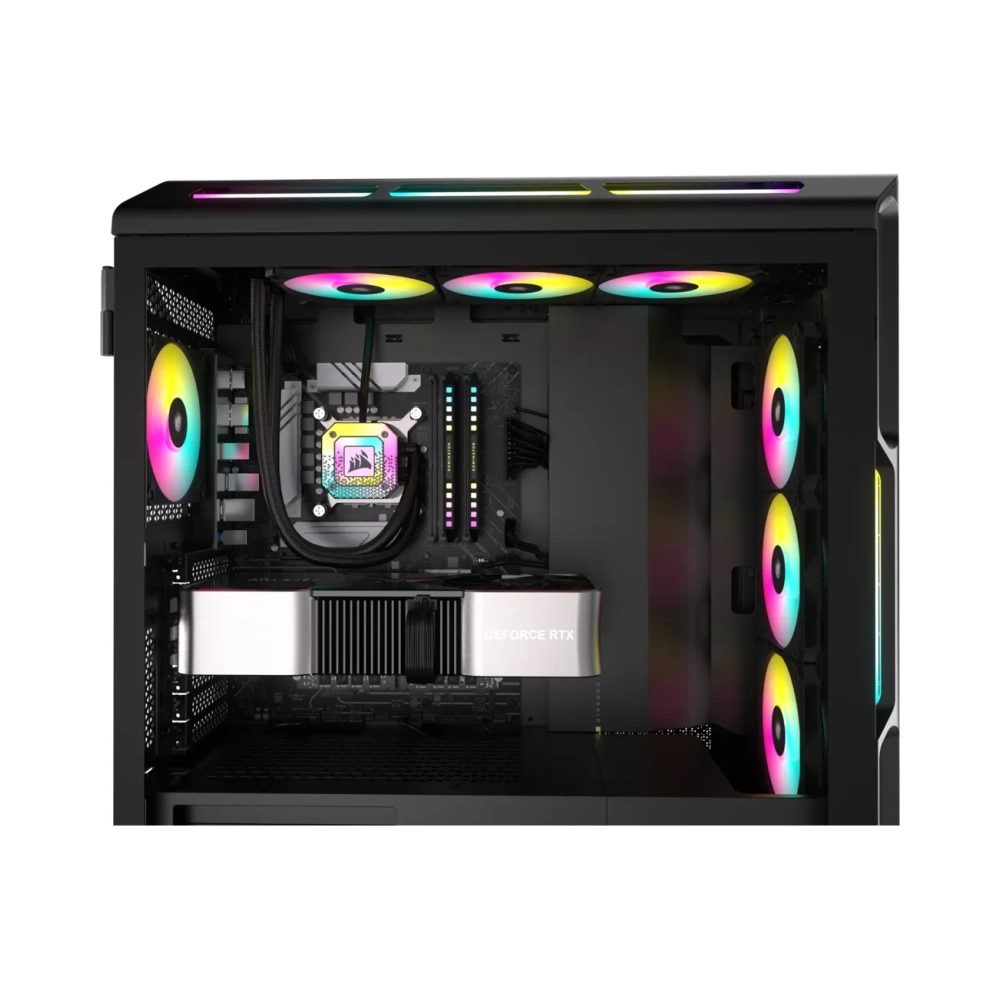 corsair icue af120 rgb slim 120mm pwm fluid dynamic bearing fan black