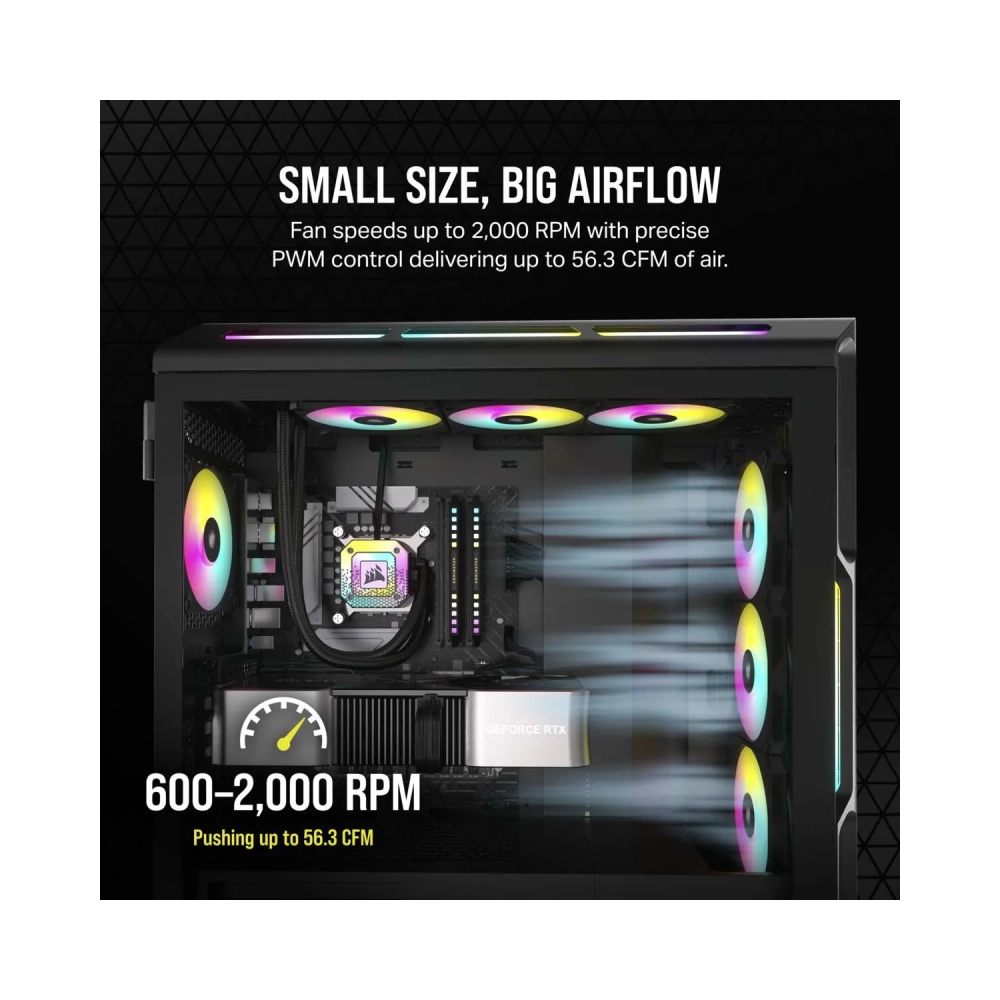 corsair co 9050163 ww fan 12 cm 600 rpm 2000 rpm 275 db 563 cfm