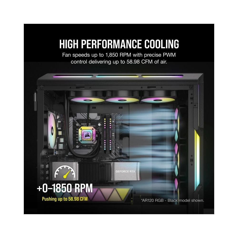 corsair icue ar120 fan 12 cm 400 rpm 1850 rpm 273 db 59 cfm