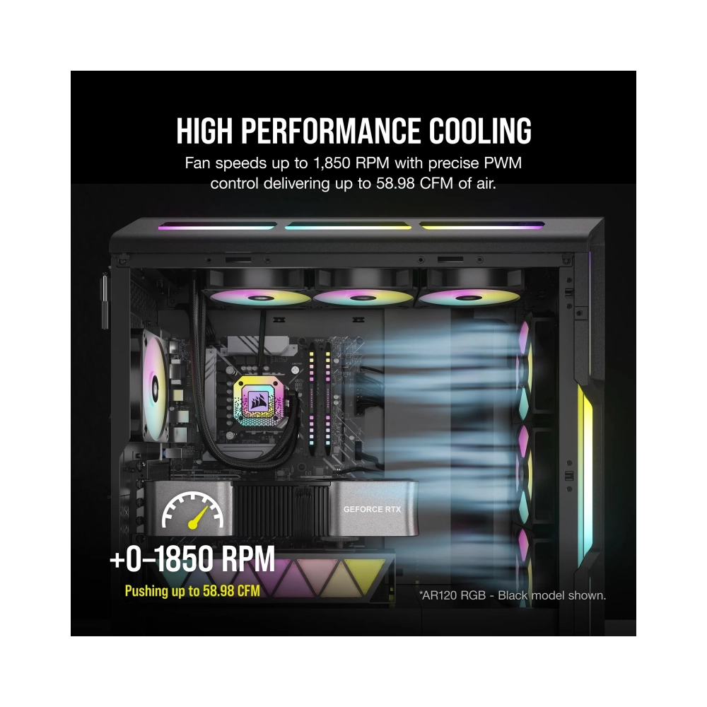 corsair icue ar120 fan 12 cm 400 rpm 1850 rpm 273 db 59 cfm