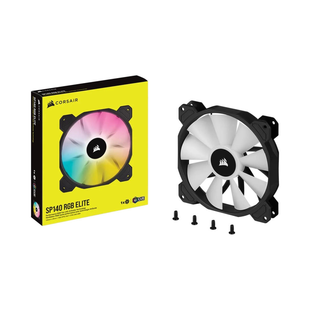 corsair sp140 rgb elite fan 14 cm 450 rpm 1200 rpm 18 db 681 cfm