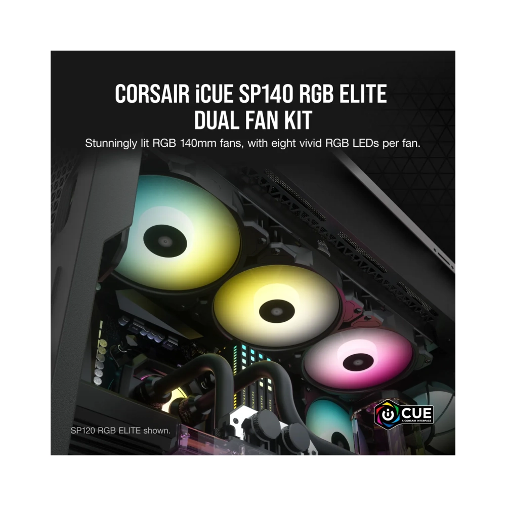 corsair sp140 rgb elite fan 14 cm 450 rpm 1200 rpm 18 db 681 cfm