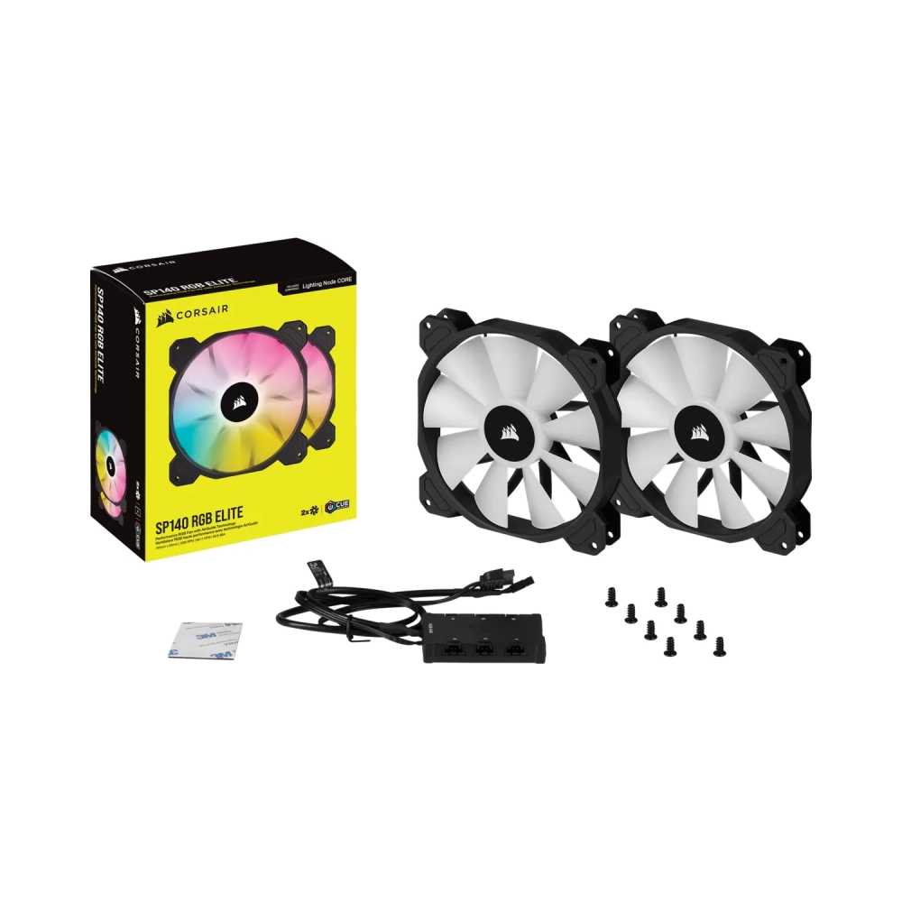 corsair sp140 rgb elite fan 14 cm 450 rpm 1200 rpm 18 db 681 cfm