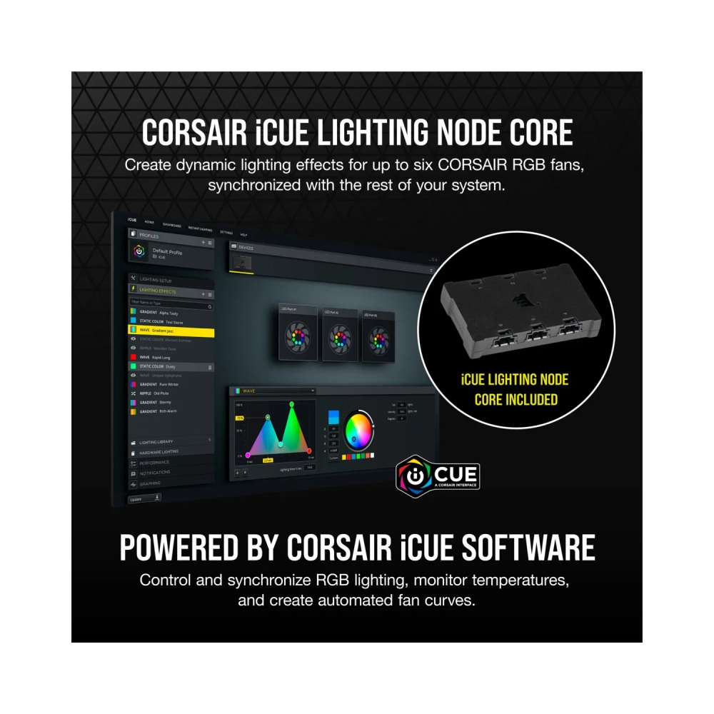 corsair sp140 rgb elite fan 14 cm 450 rpm 1200 rpm 18 db 681 cfm