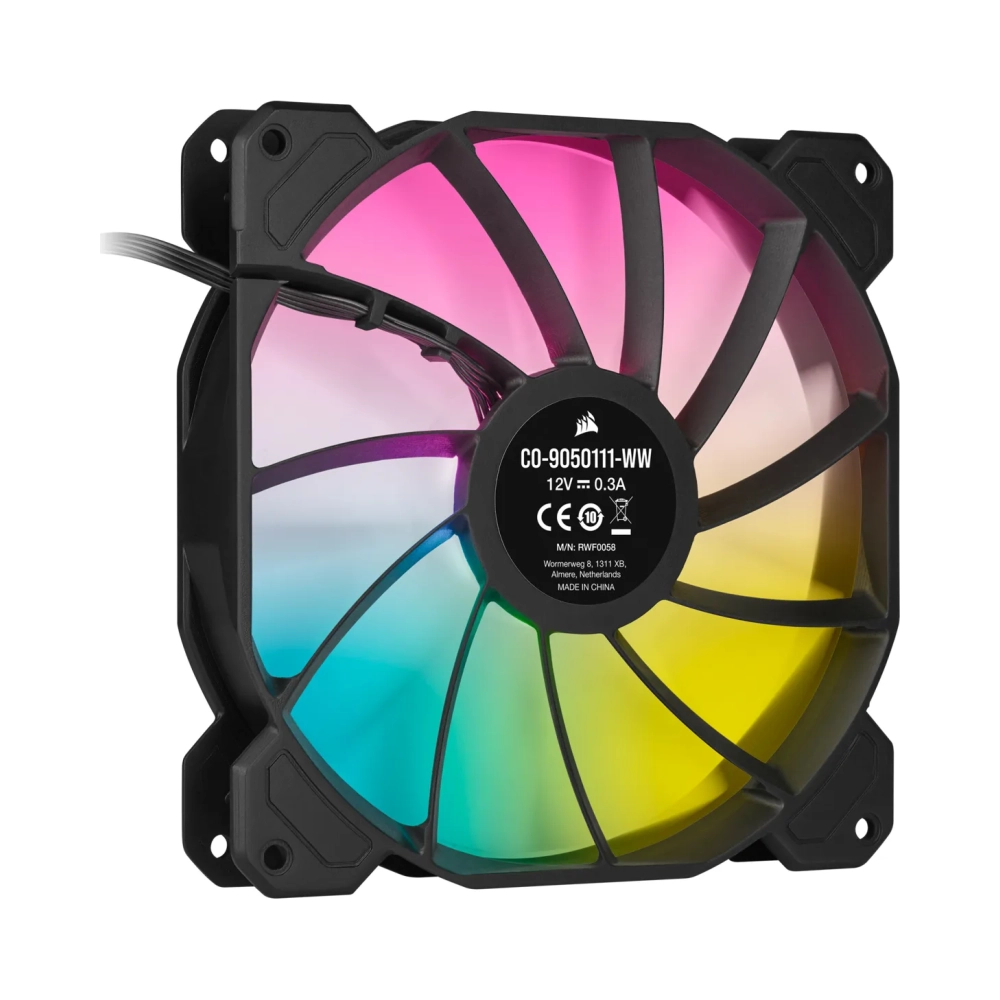 corsair sp140 rgb elite fan 14 cm 450 rpm 1200 rpm 18 db 681 cfm