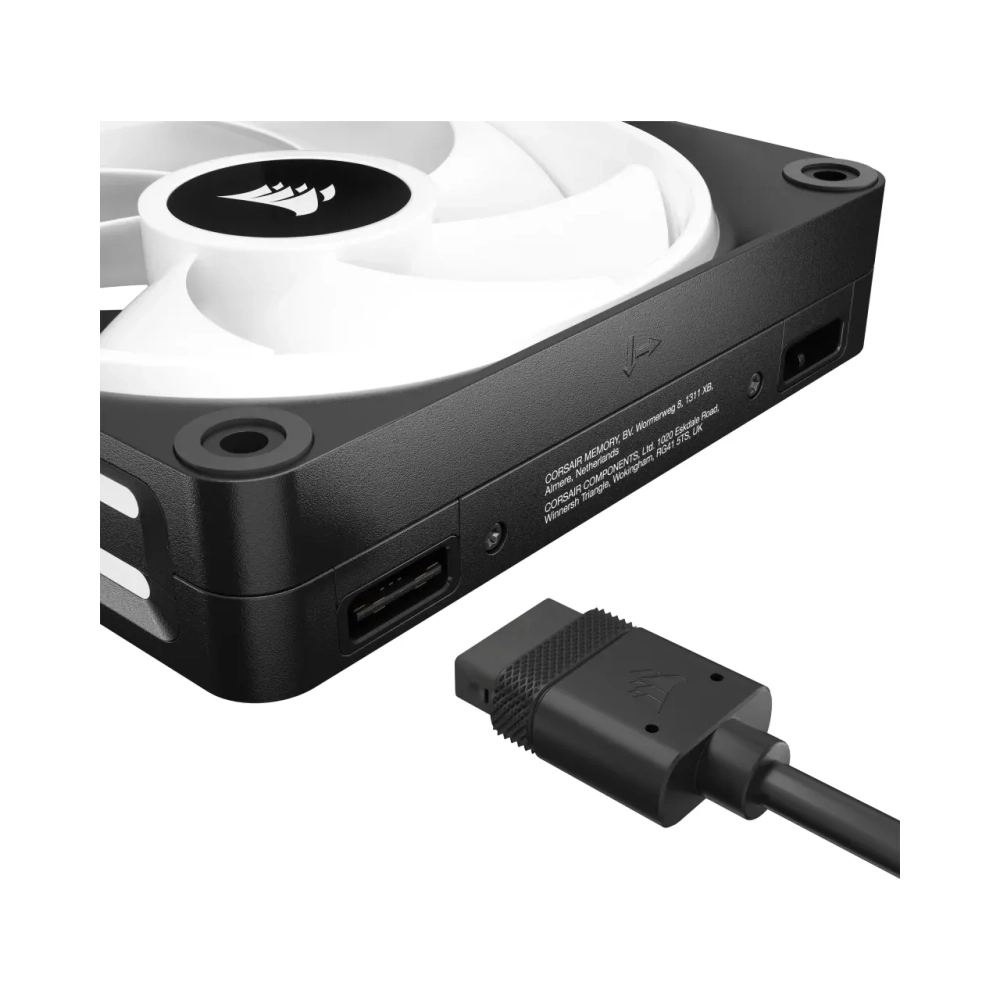 corsair co 9051001 ww fan 12 cm 480 rpm 2400 rpm 631 cfm black white