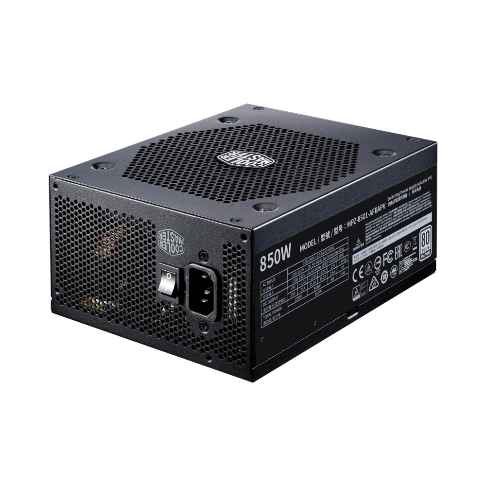 cooler master v850 platinum 850 w 100 240 v 5060 hz 6 12 a active 130 w