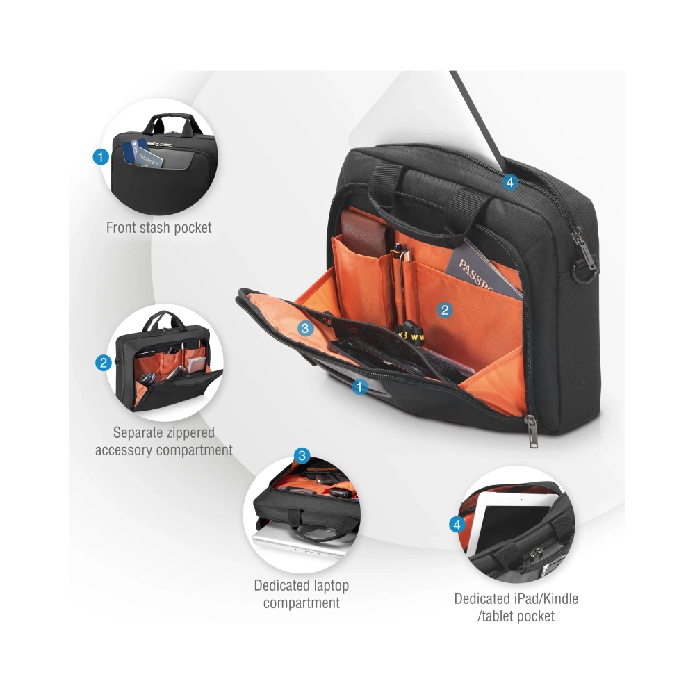 everki advance messenger case universal ipad 295 cm 116 950 g black