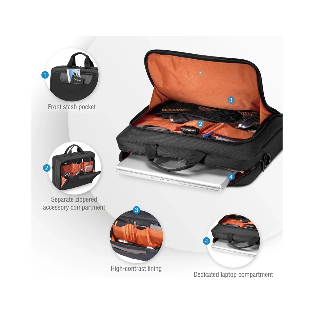 everki advance 184 briefcase 467 cm 184 950 g charcoal