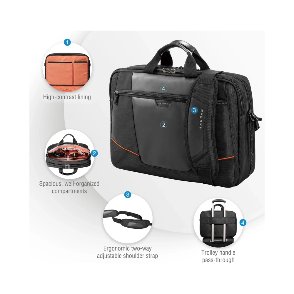 everki ekb419 briefcase 406 cm 16 108 kg black