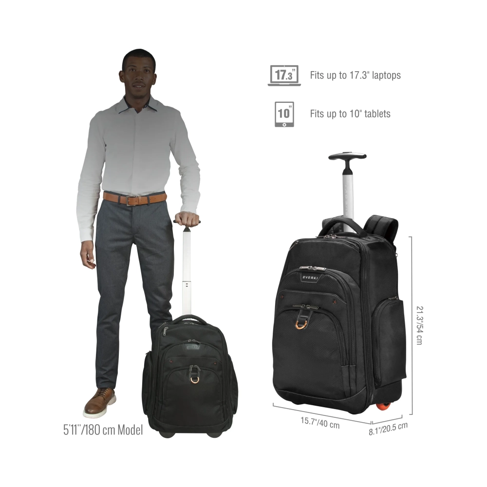 everki atlas 439 cm 173 notebook compartment blackorange