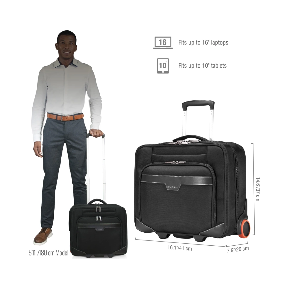 everki ekb440 trolley case 406 cm 16 287 kg blackorange