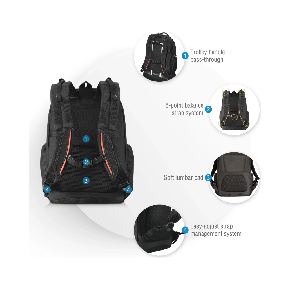 everki atlas 396 cm 156 notebook compartment black